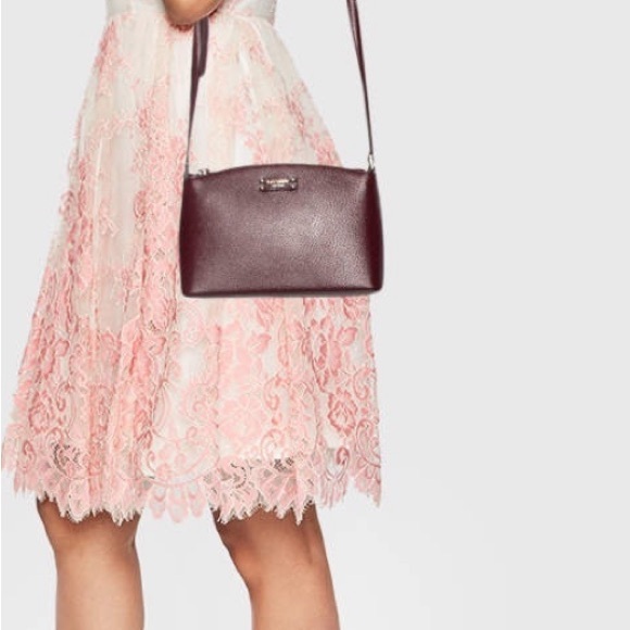 KATE SPADE JEANNE BURGUNDY CROSSBODY BAG NEW